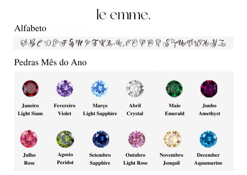 Colar Letra Inicial com Pedra | Personalizado