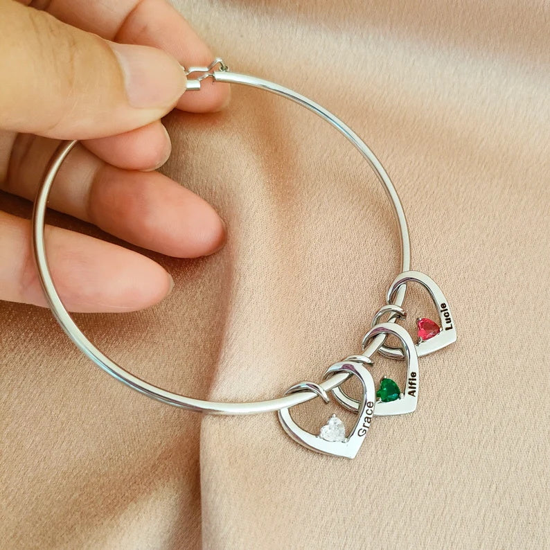 Pulseira Coração Amor Eterno com Pedra Zircônia | Personalizado