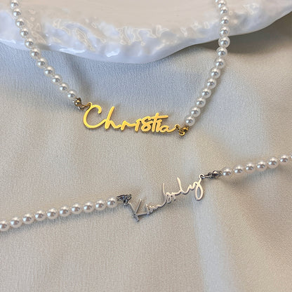 Colar Pérola Redonda Nome | Personalizado
