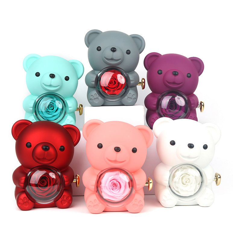 Colar Personalizado Nome Coração Urso E Embalagem de Presente