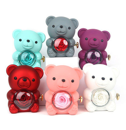 Colar Personalizado Nome Coração Urso E Embalagem de Presente