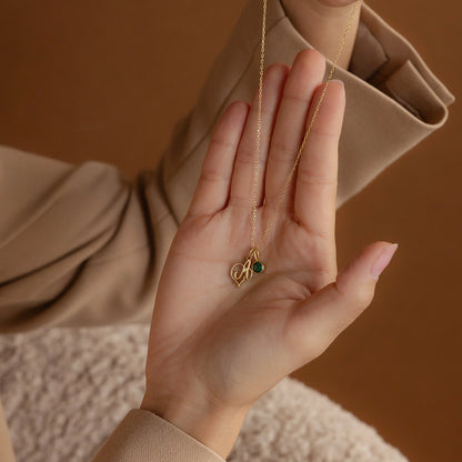 Colar Letra Inicial com Pedra | Personalizado