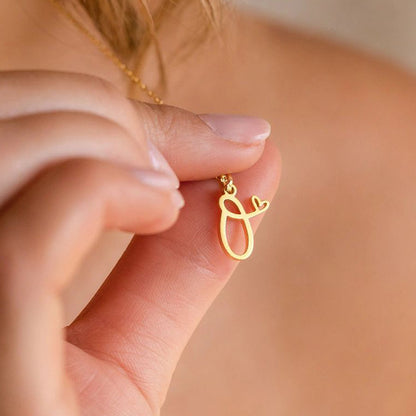 Colar Inicial Monograma Coração | Personalizado