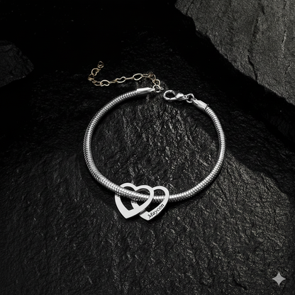 Pulseira Corações Personalizados – Le Emme