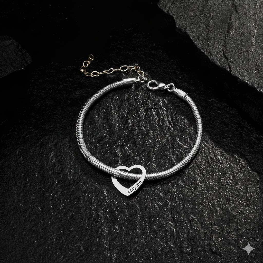 Pulseira Corações Personalizados – Le Emme