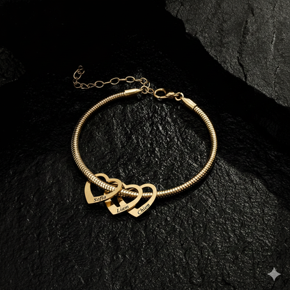 Pulseira Corações Personalizados – Le Emme