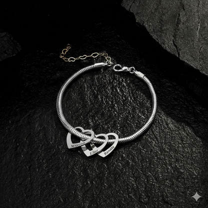 Pulseira Corações Personalizados – Le Emme