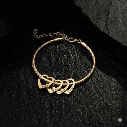 Pulseira Corações Personalizados – Le Emme