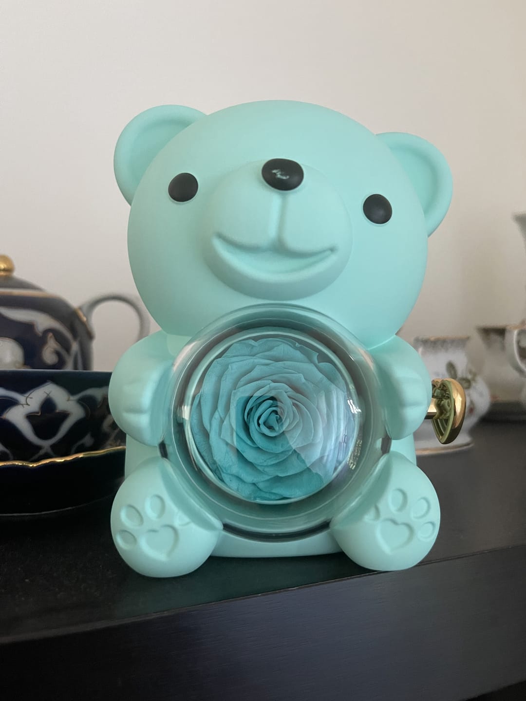 Colar Personalizado Nome Coração Urso E Embalagem de Presente