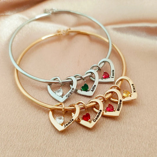 Pulseira Coração Amor Eterno com Pedra Zircônia | Personalizado