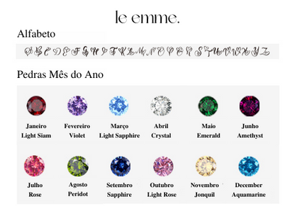 Colar Letra Inicial com Pedra | Personalizado