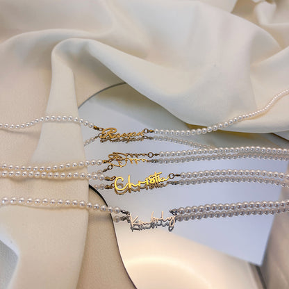 Colar Pérola Redonda Nome | Personalizado