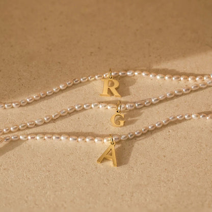 Colar Pérola Letra Inicial | Personalizado