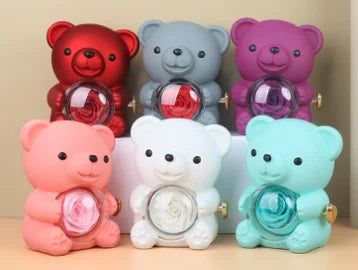 Colar Personalizado Nome Coração Urso E Embalagem de Presente