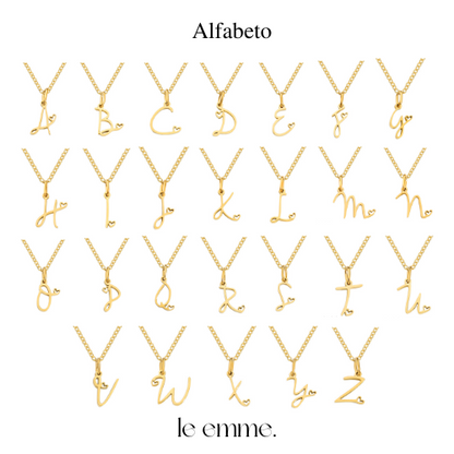 Colar Inicial Monograma Coração | Personalizado