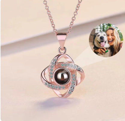 Colar Trevo Projeção de Foto | Personalizado