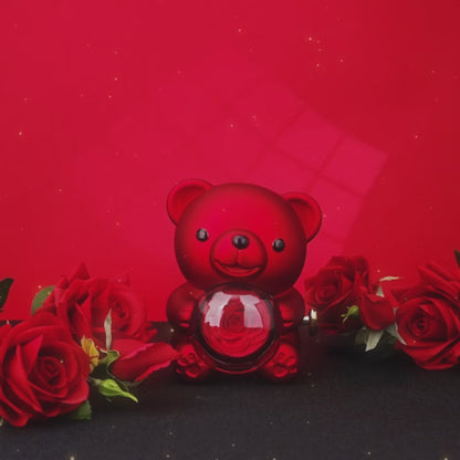 Colar Personalizado Nome Coração Urso E Embalagem de Presente