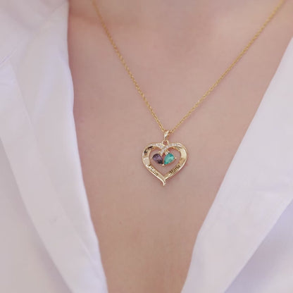 Colar Coração União Pedra Zircônia | Personalizado