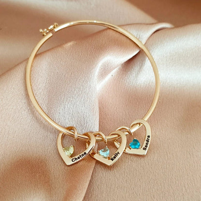 Pulseira Coração Amor Eterno com Pedra Zircônia | Personalizado